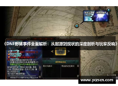 《DNF野猪事件全面解析：从起源到现状的深度剖析与玩家反响》