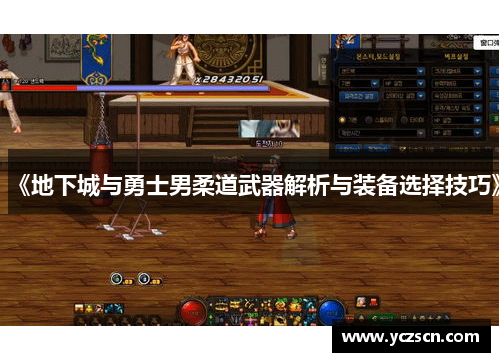 《地下城与勇士男柔道武器解析与装备选择技巧》
